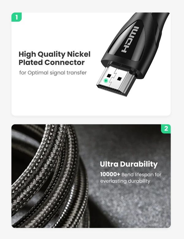 UGREEN HDMI 8K video cable 1m Black