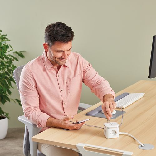 Fellowes PowerCube Hálózati Elosztó Kapcsolóval 3DIN 2m White