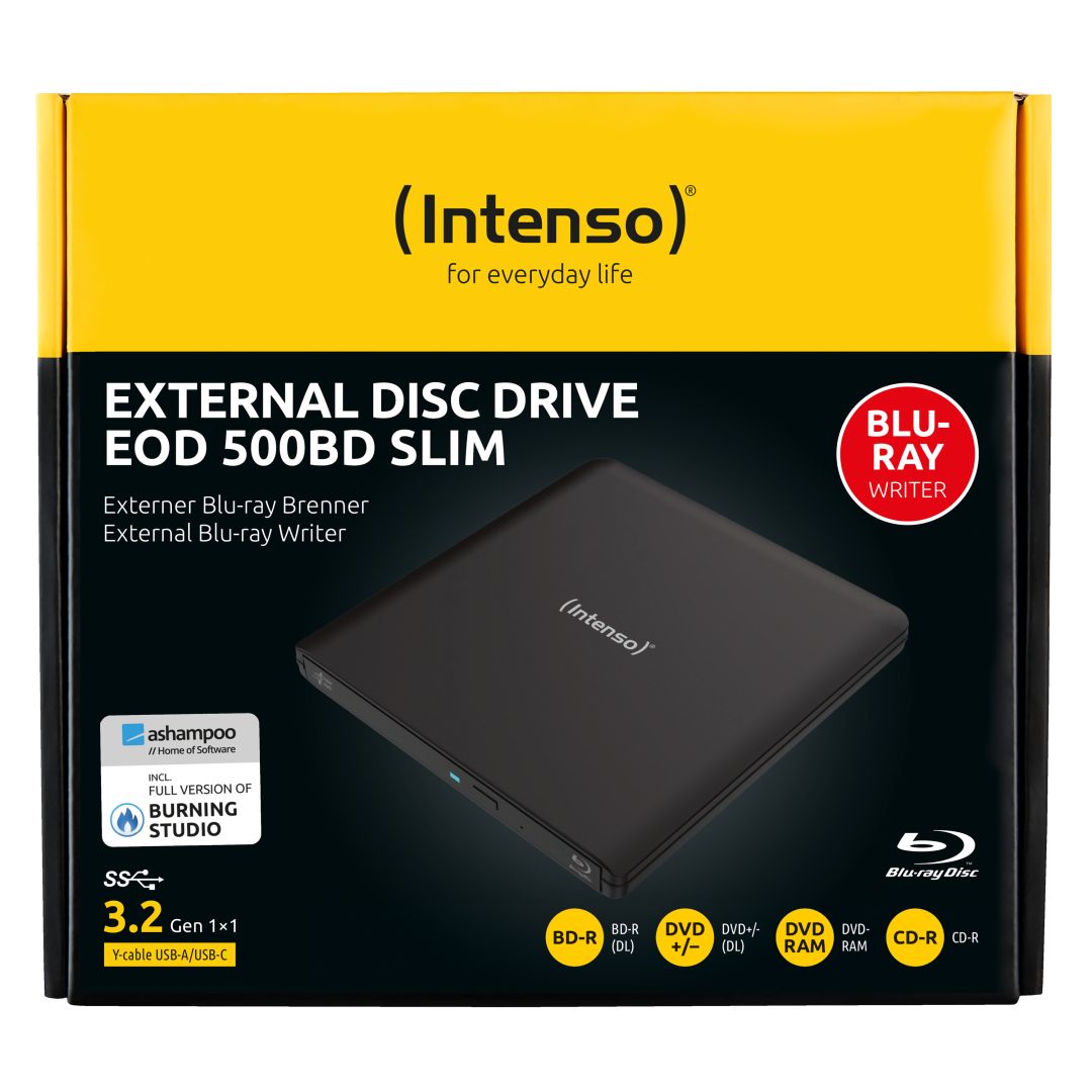 Intenso EOD 500BD Slim Blu-ray-Writer Black BOX
