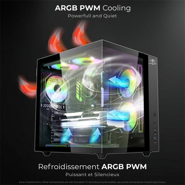 Spirit Of Gamer Bandit GT Tempered Glass Black