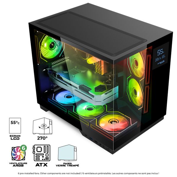 Spirit Of Gamer Viper CRX Tempered Glass Black