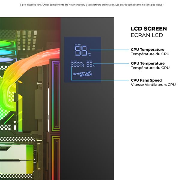 Spirit Of Gamer Viper CRX Tempered Glass Black