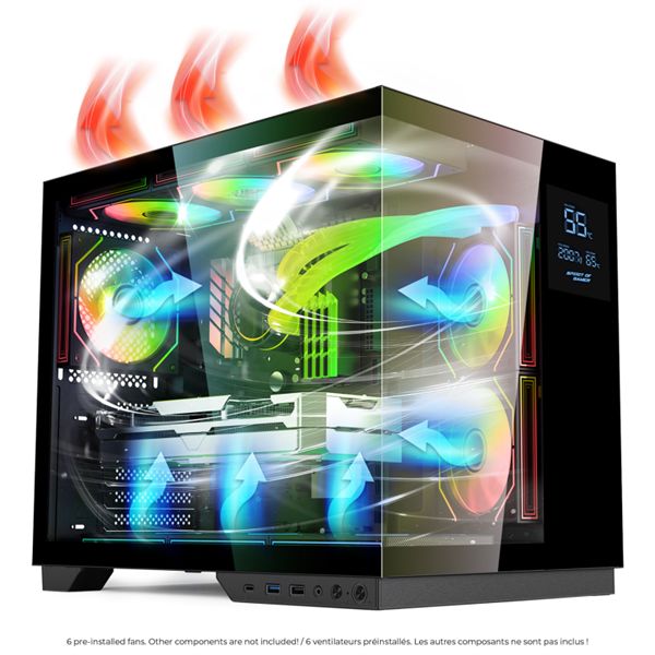 Spirit Of Gamer Viper CRX Tempered Glass Black