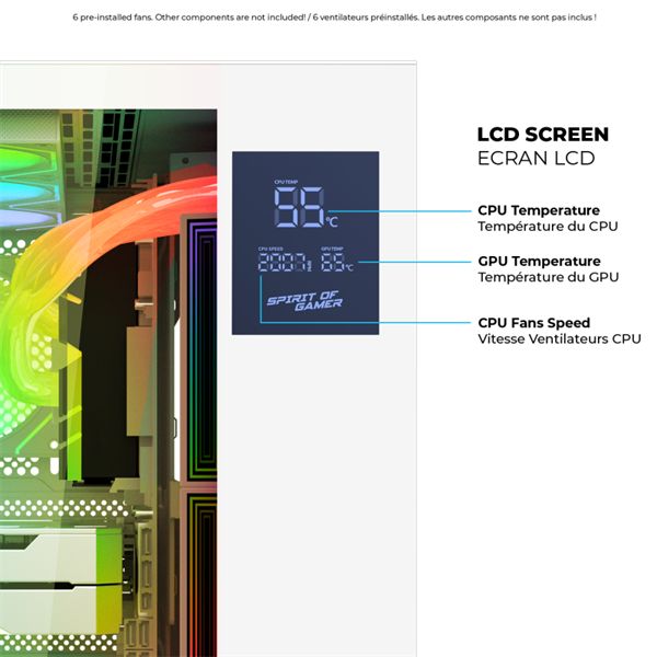 Spirit Of Gamer Viper CRX Tempered Glass White