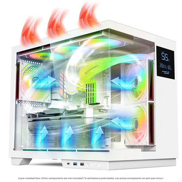 Spirit Of Gamer Viper CRX Tempered Glass White