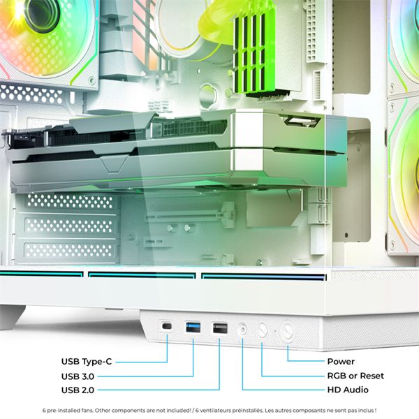 Spirit Of Gamer Viper CRX Tempered Glass White