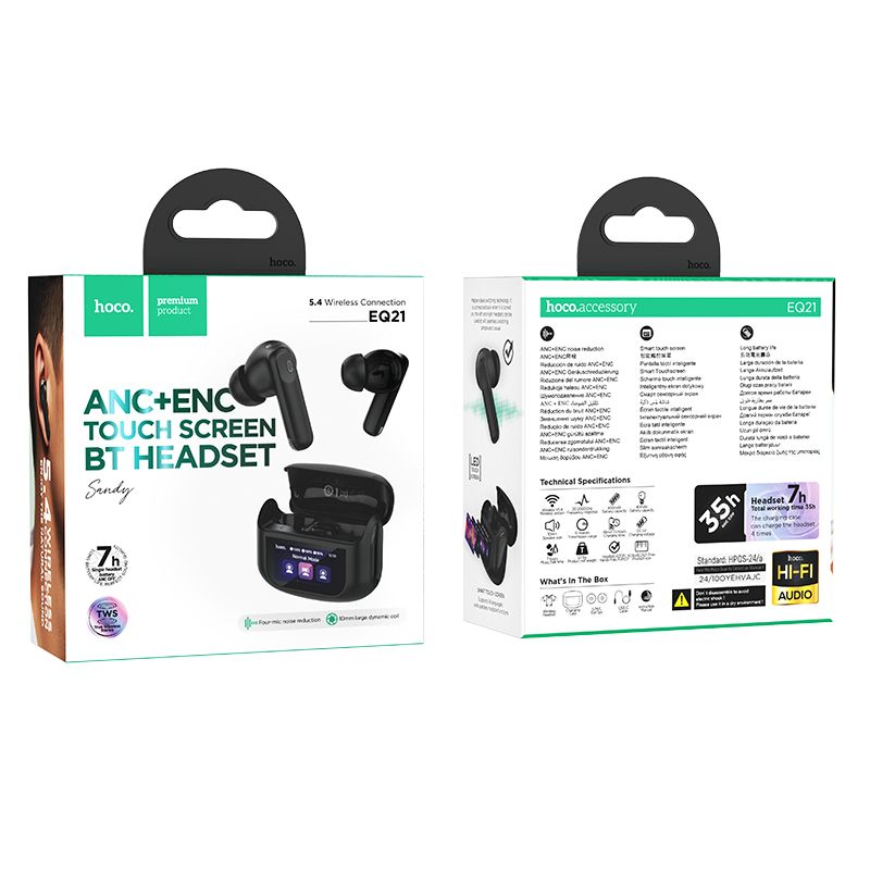 Hoco EQ21 Bluetooth Headset Black