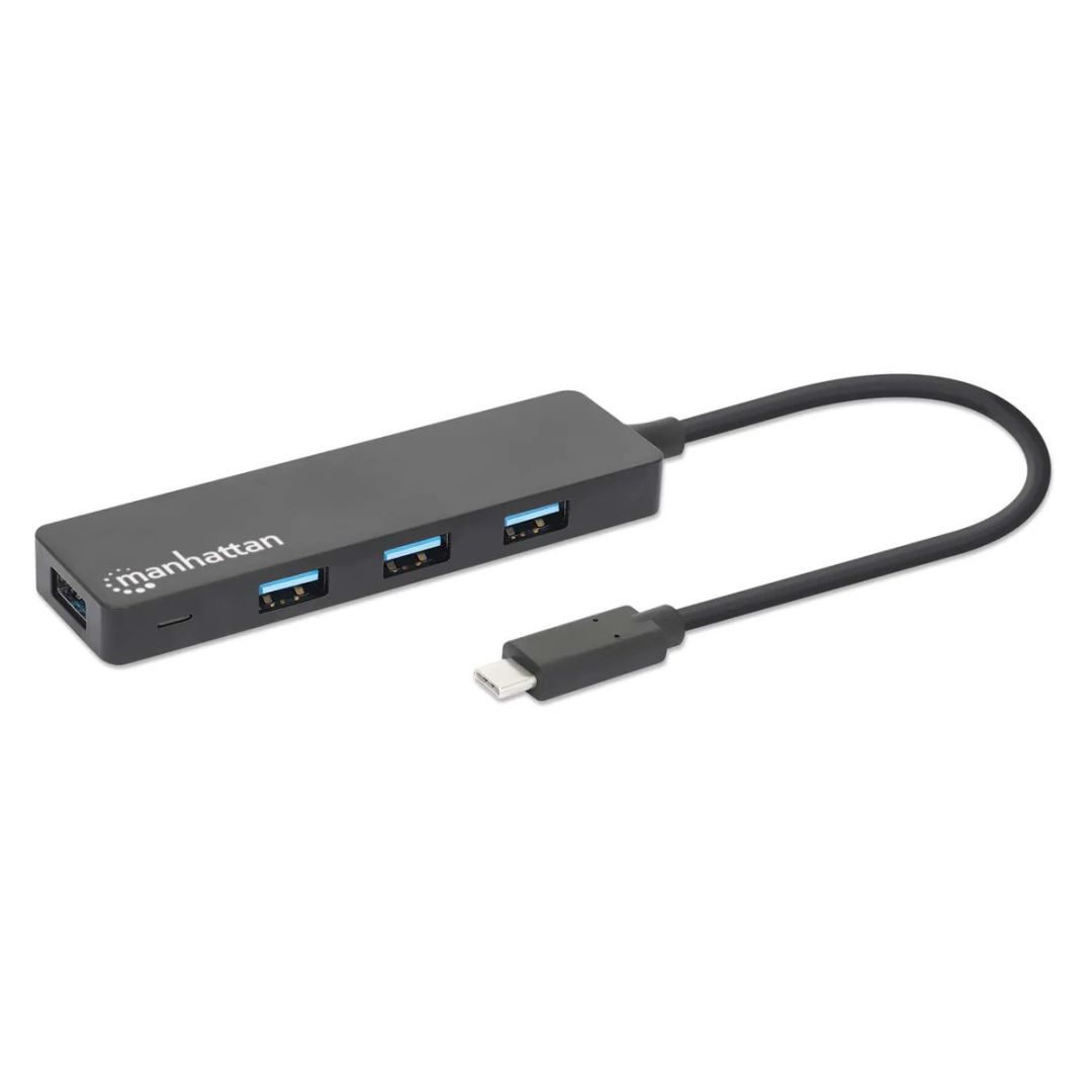 Manhattan 4-portos USB3.2 HUB Black