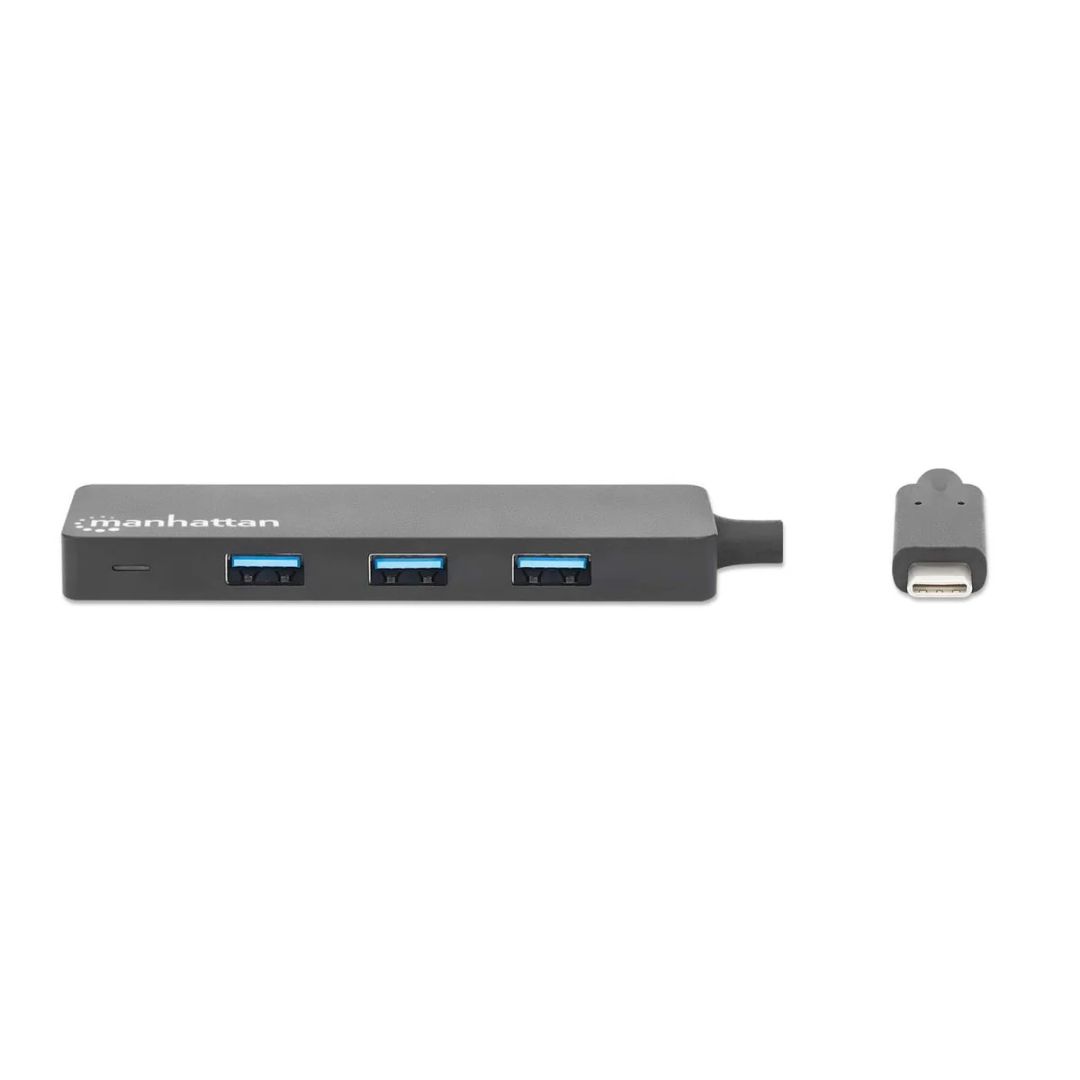 Manhattan 4-portos USB3.2 HUB Black