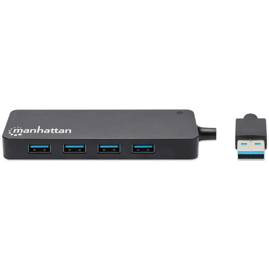 Manhattan 4-portos USB3.2 HUB Black