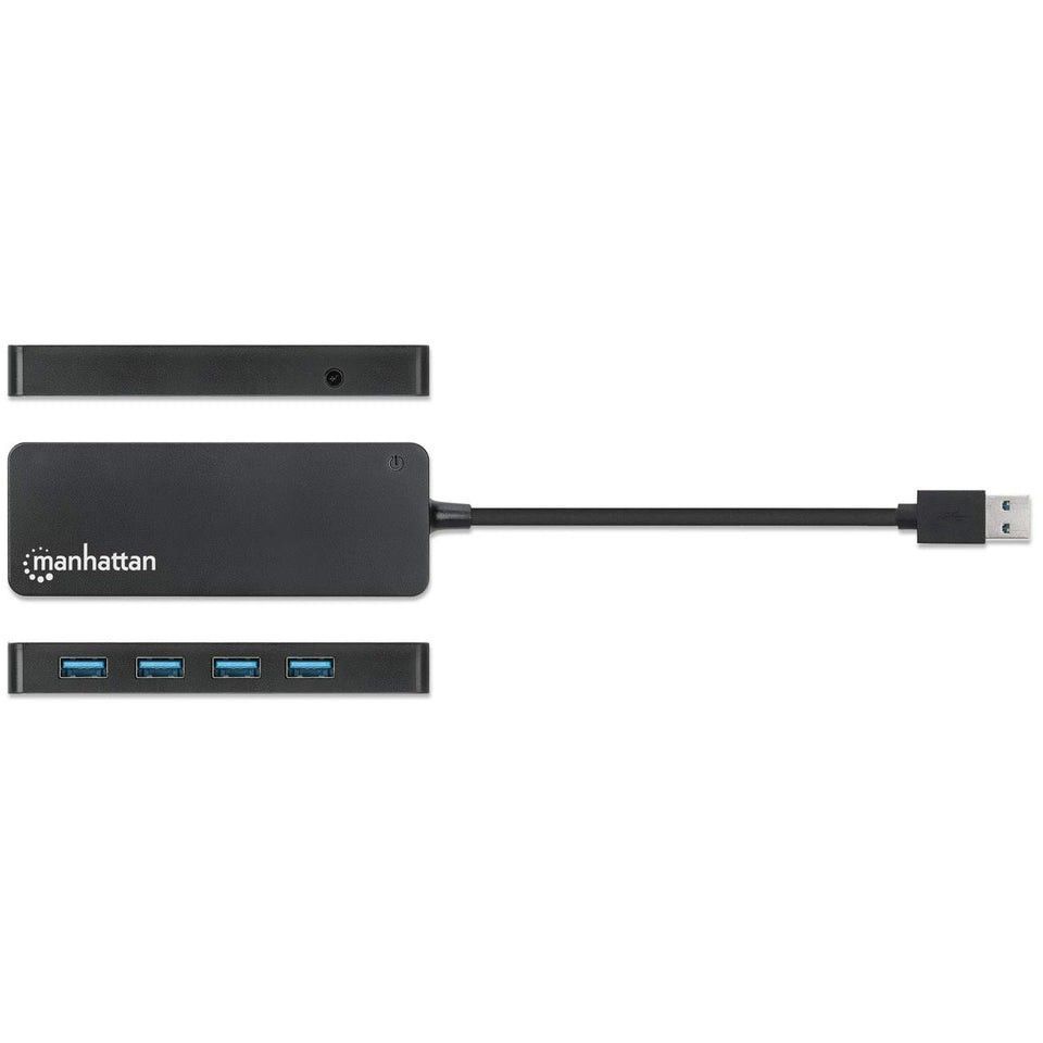 Manhattan 4-portos USB3.2 HUB Black