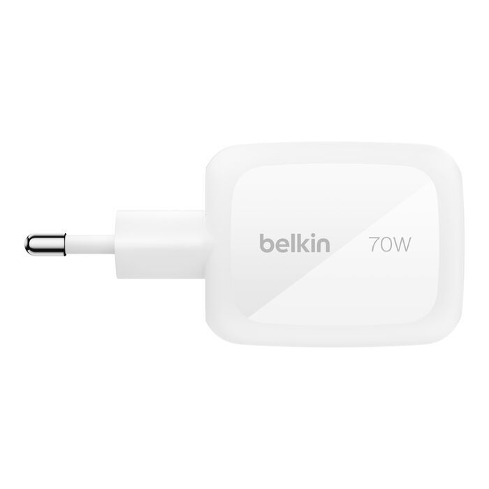 Belkin 3-Port GaN Wall Charger 70W+Travel Adapter Kit White