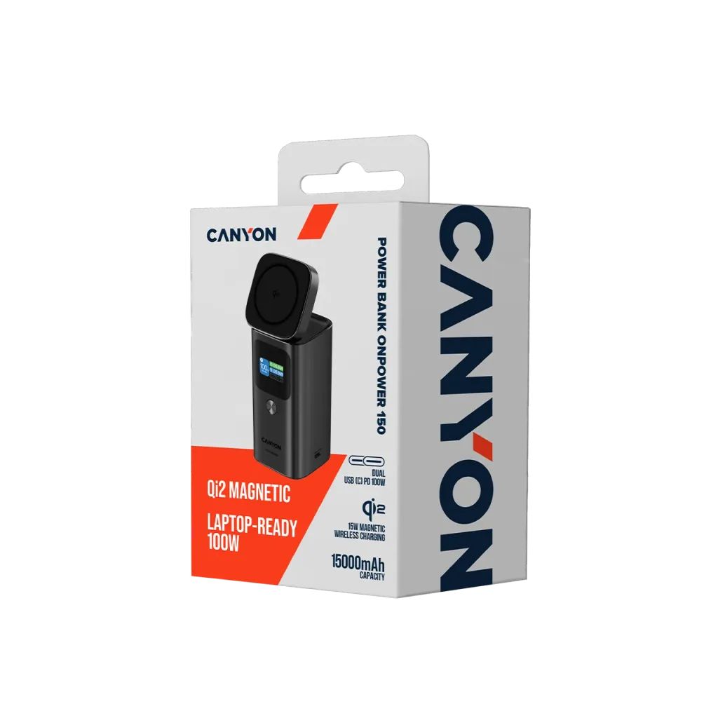 Canyon OnPower 150 15000mAh PowerBank Dark Grey