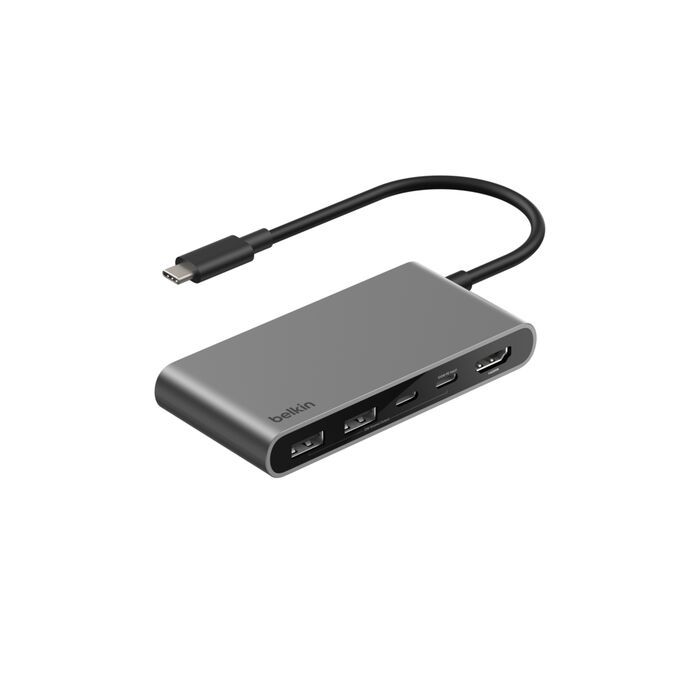 Belkin Connect 5-Port USB-C Hub with Dual USB-C Ports Space Grey