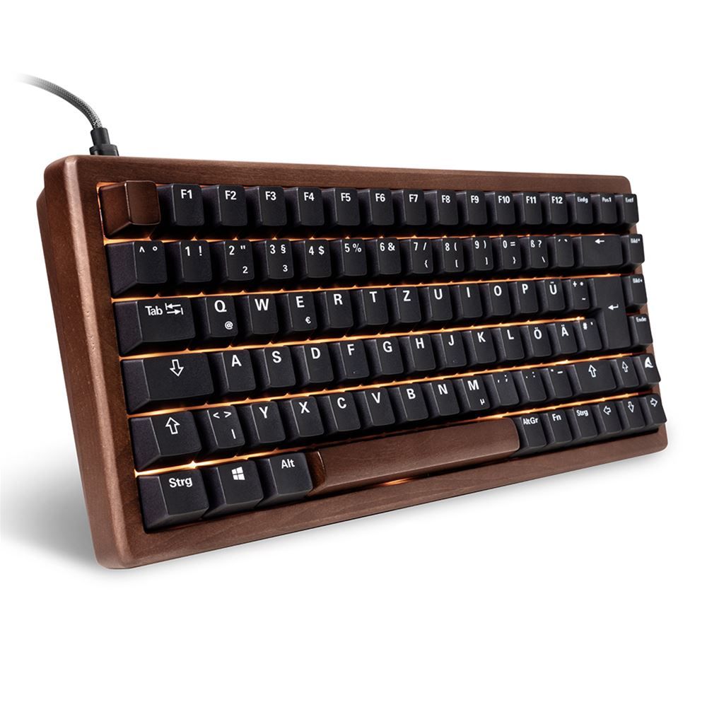 Sharkoon Skiller SGK50 S3 Wood PBT Gaming Keyboard Brown/Black US