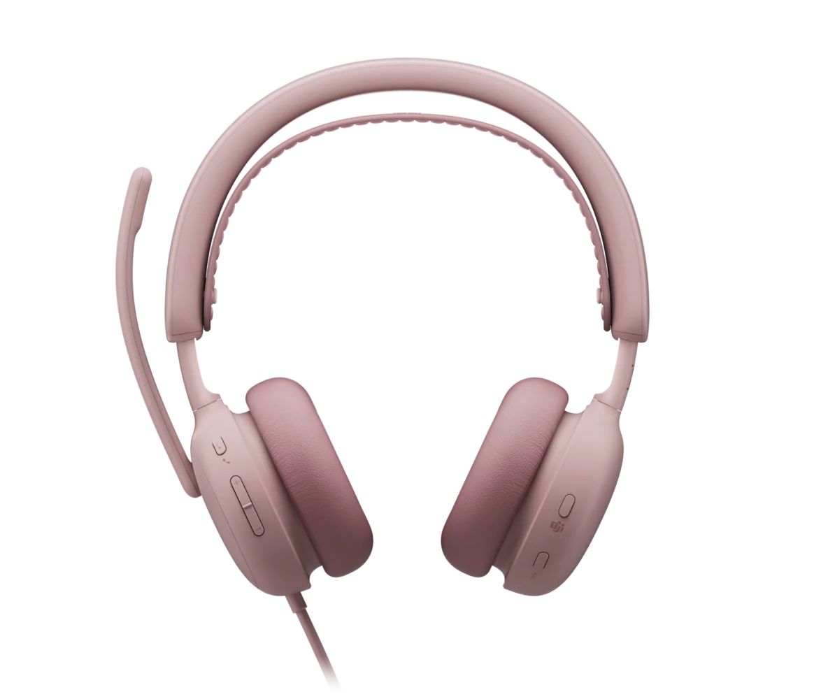 Logitech Zone Wired 2 for Business Teams version Headset Rose