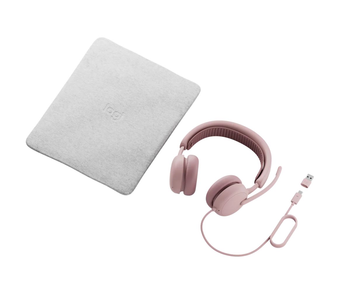 Logitech Zone Wired 2 for Business Teams version Headset Rose