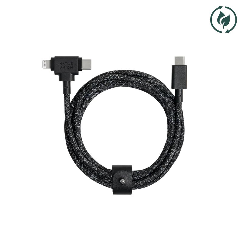Native Union Belt Cable Duo (USB-C – Lighting/USB-C) 1,5m Cosmos