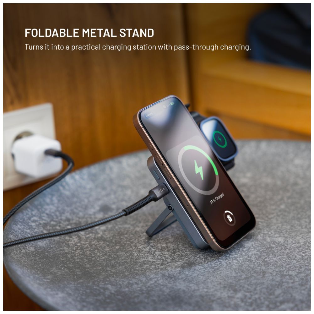 FIXED MagZen 5 állvány 5000 mAh PowerBank, szürke