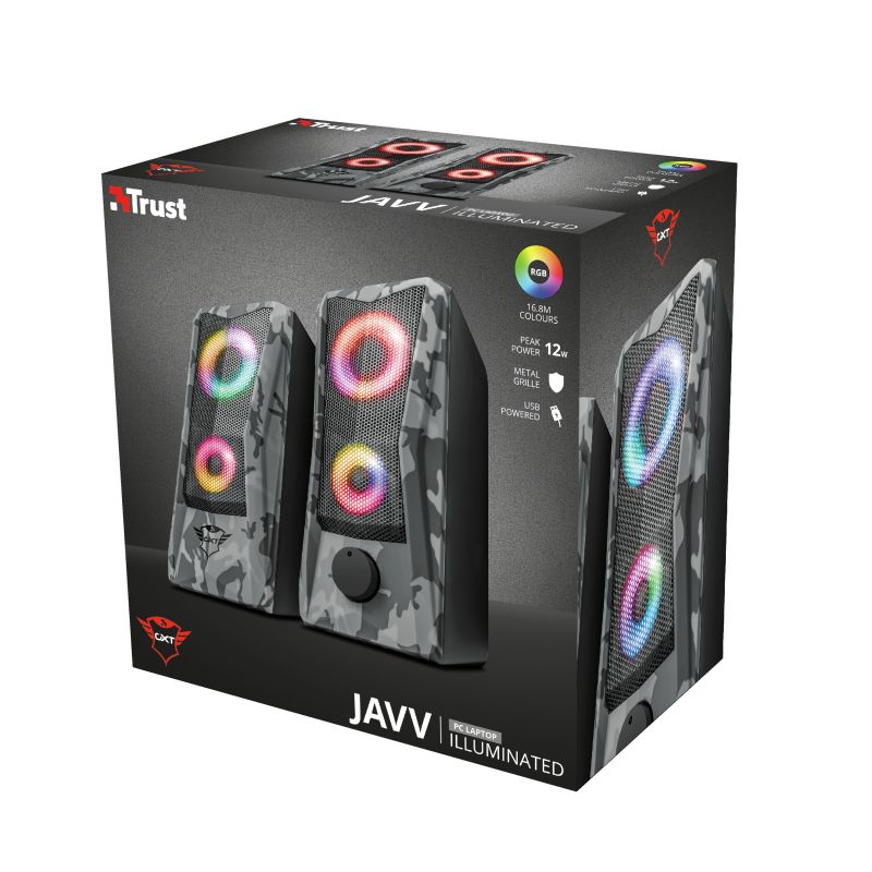 Trust GXT 606 Javv RGB-Illuminated 2.0 Speaker Set Grey