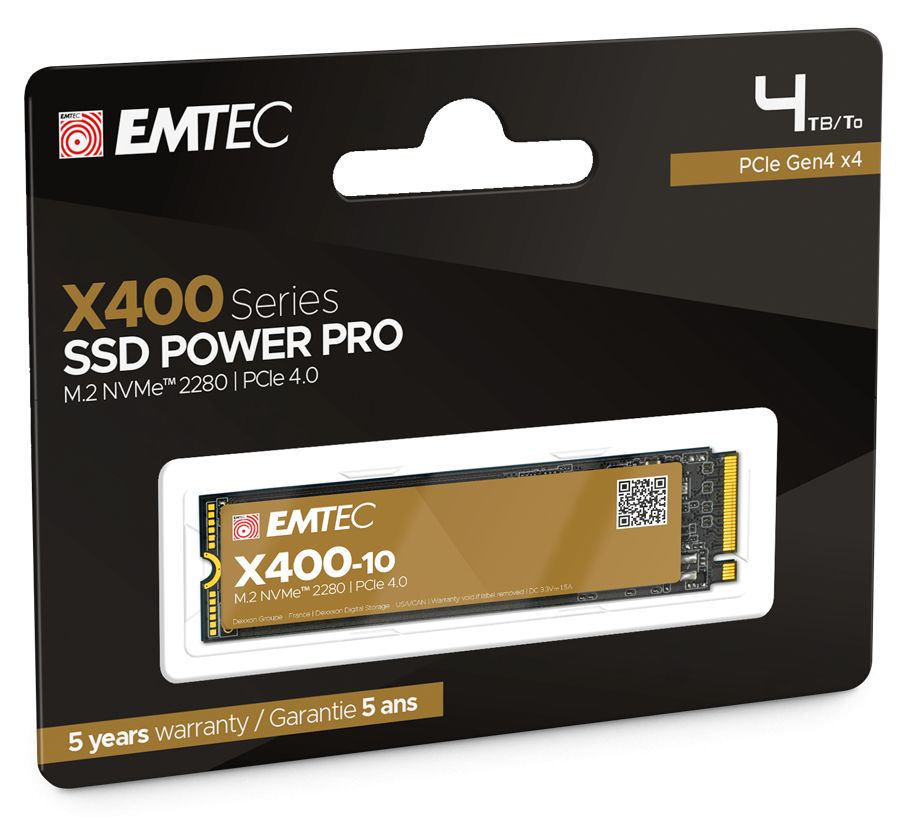 Emtec 4TB M.2 2280 NVMe X400-10 Power Pro