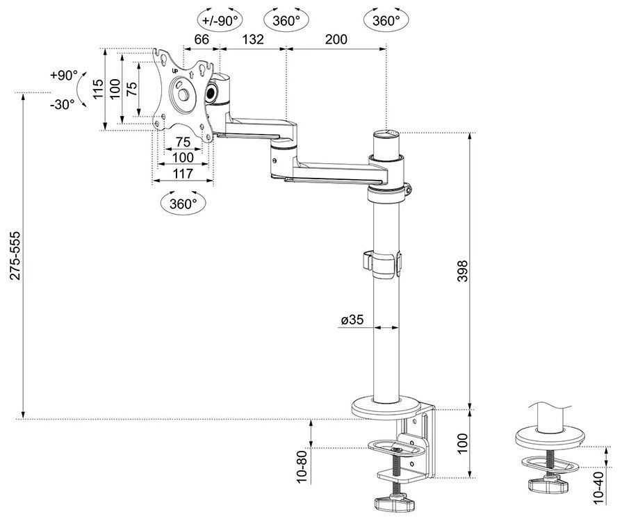 Neomounts DS60-425WH1 Monitor arm 17