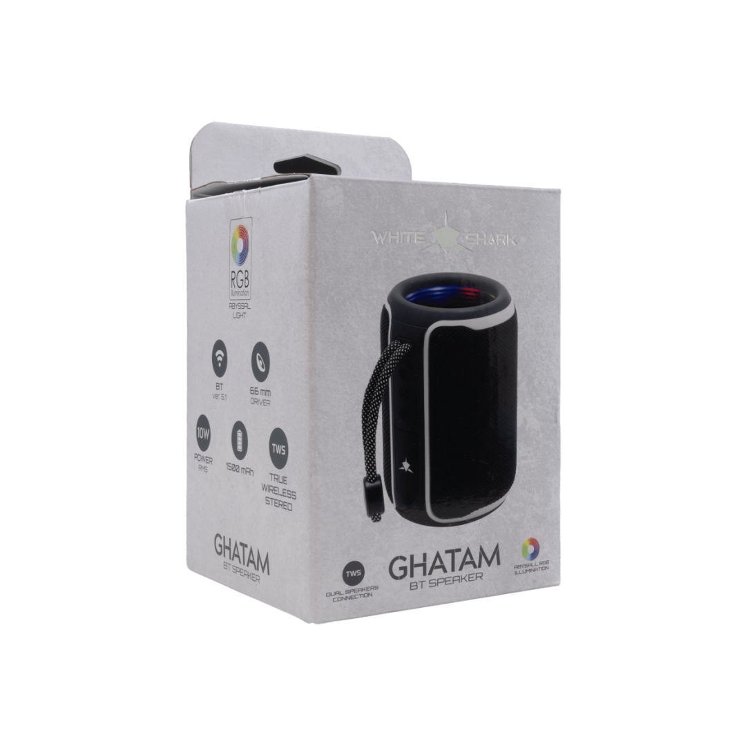 White Shark Ghatam Bluetooth Speaker Black/White