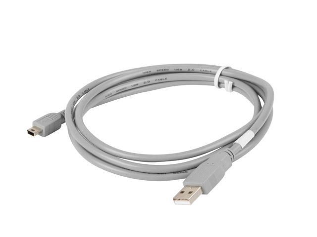 Lanberg USB mini (M) to USB-A (M) 2.0 cable 1,8m Grey