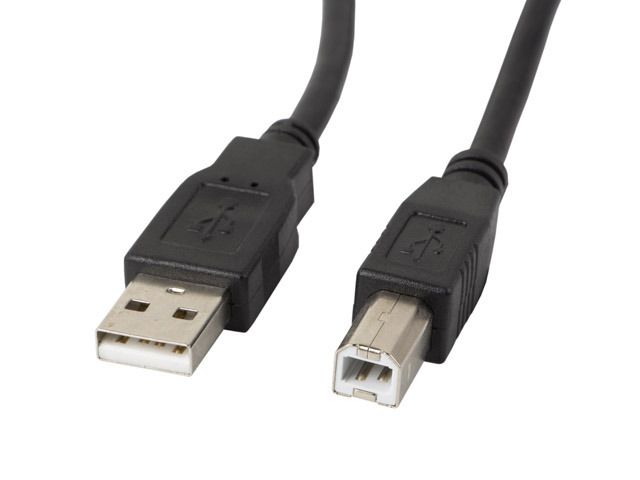 Lanberg USB-A (M) to USB-B (M) 2.0 cable 1m Black