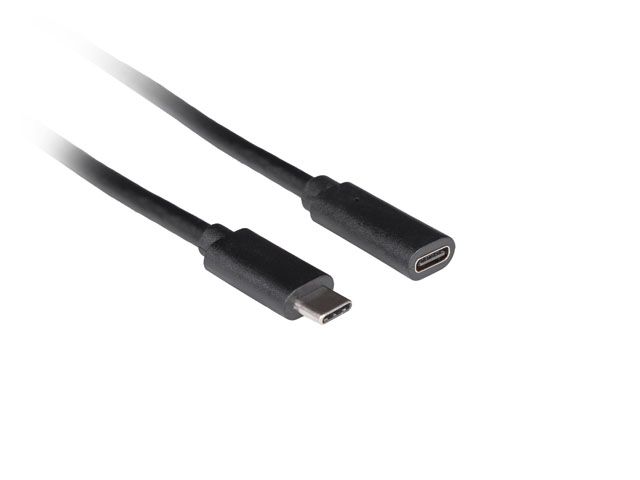 Lanberg USB-C M/F 3.1 cable 1,5m Black