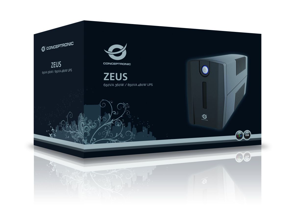 Conceptronic  ZEUS01E 650VA 360W UPS IEC