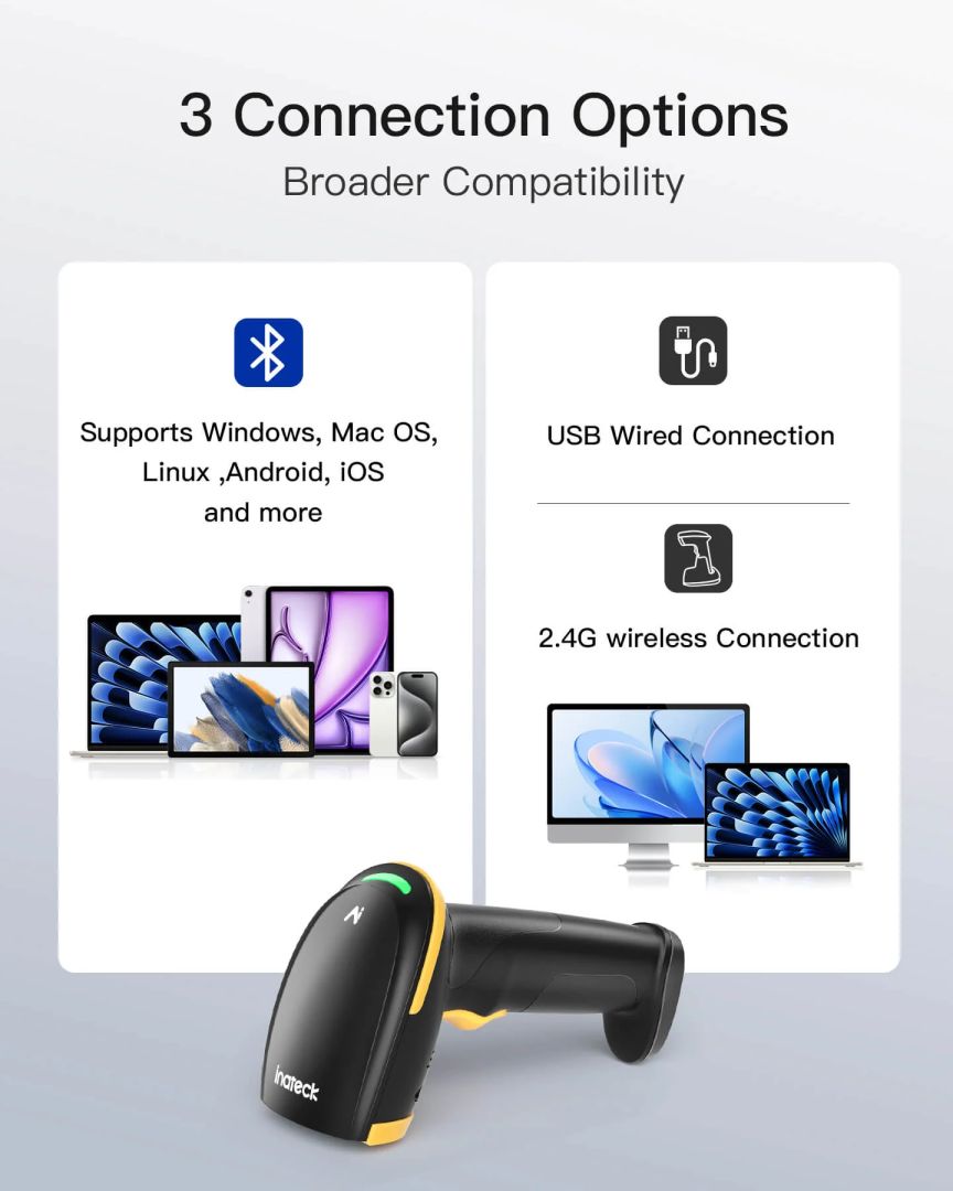 Inateck BCST-36 Vonalkódolvasó Black