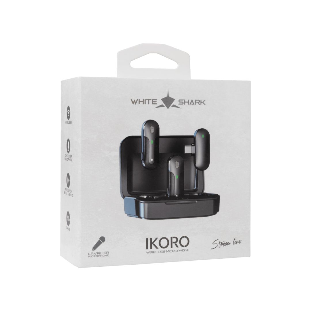 White Shark Tassa Wireless Microphone Black