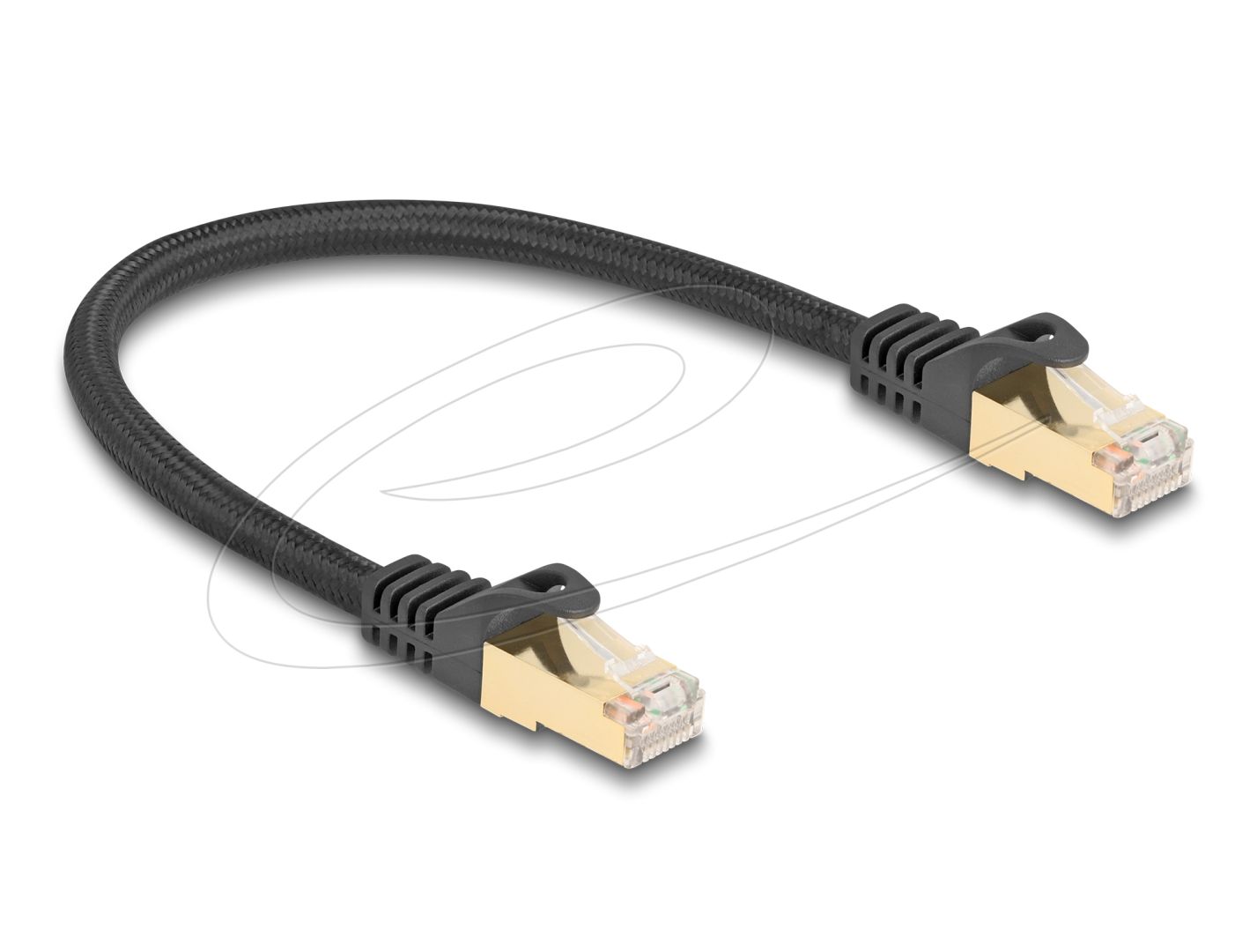 DeLock CAT6A S-FTP Patch Cable 0,25m Black