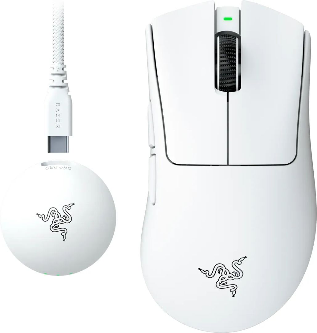 Razer Deathadder V4 Pro Wireless Mouse White