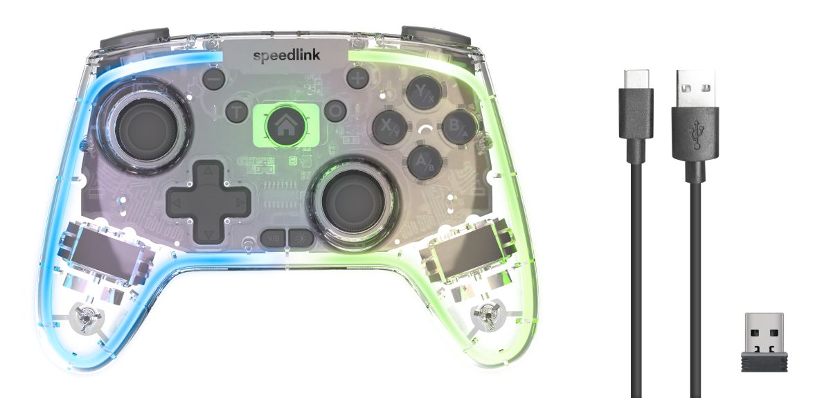 Speedlink Rait NX RGB Gamepad Clear Transparent