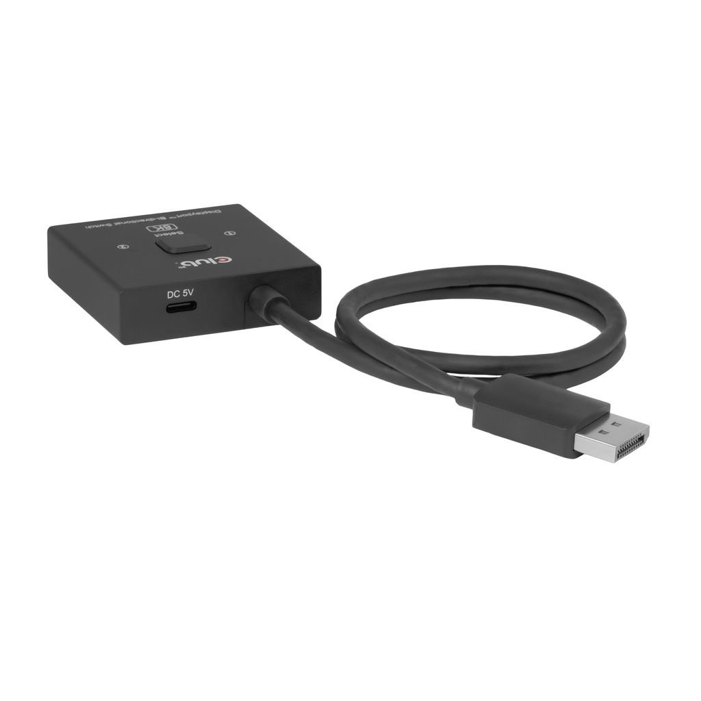 Club3D DisplayPort 2-in-1 Bi-directional Switch 8K