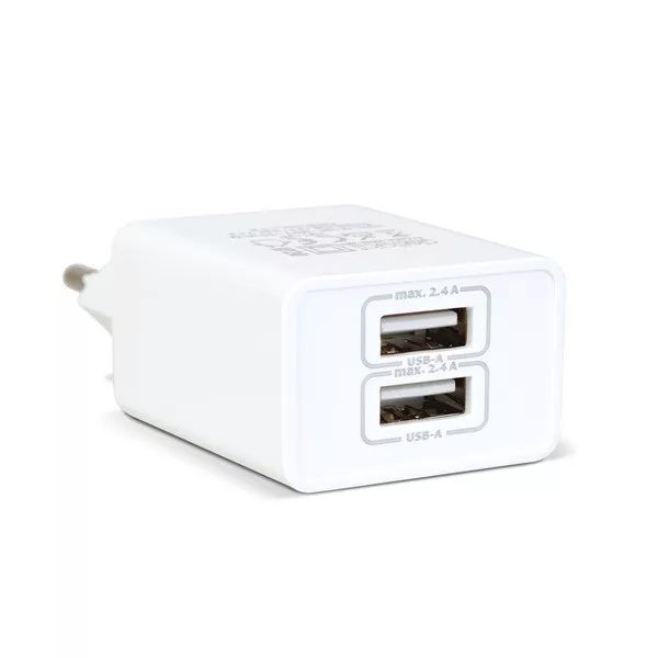 Delight USB-Ax2 charger adapter White
