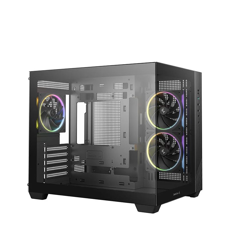 DeepCool CG330 3F Tempered Glass Black
