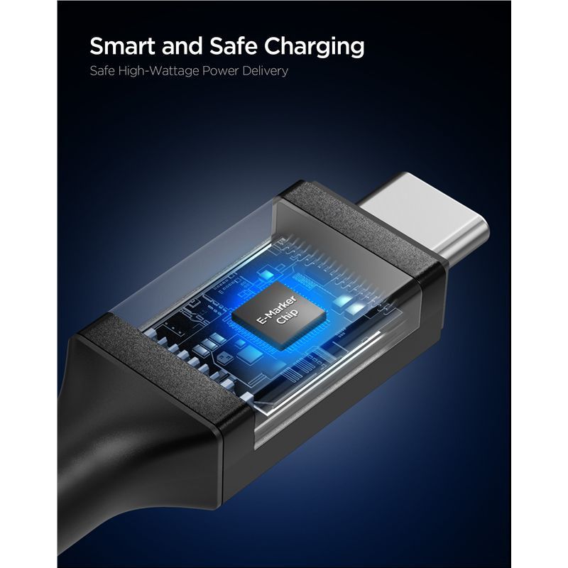 Spigen Essential USB-C to USB-C 240W Fabric Cable Black