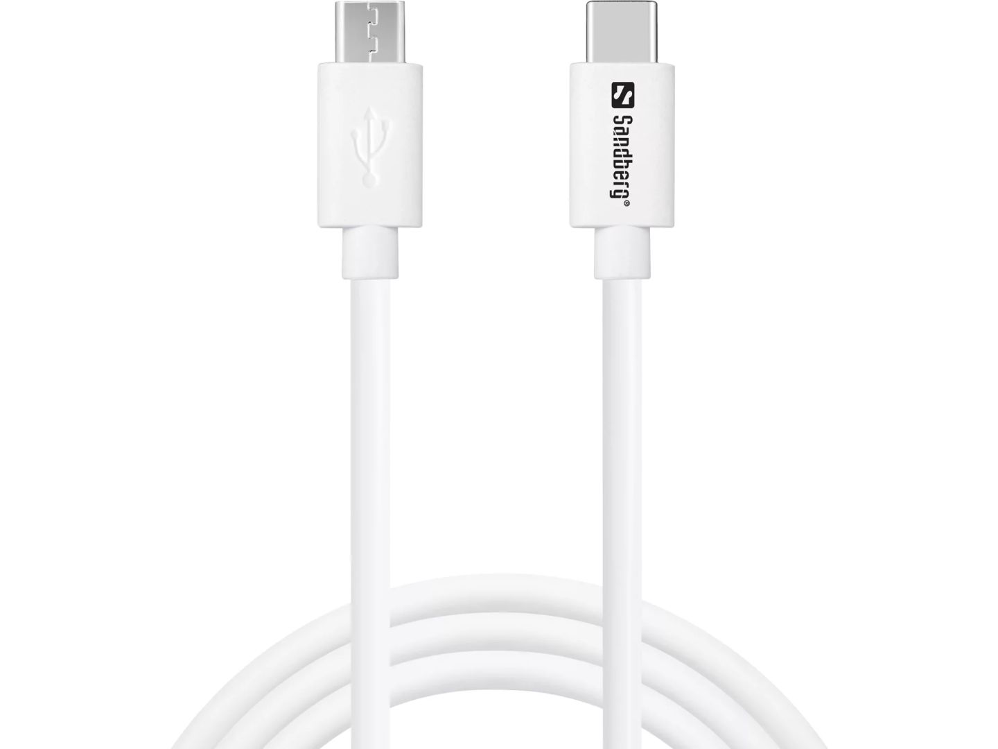 Sandberg USB 3.2 USB-C to micro USB cable 1m White