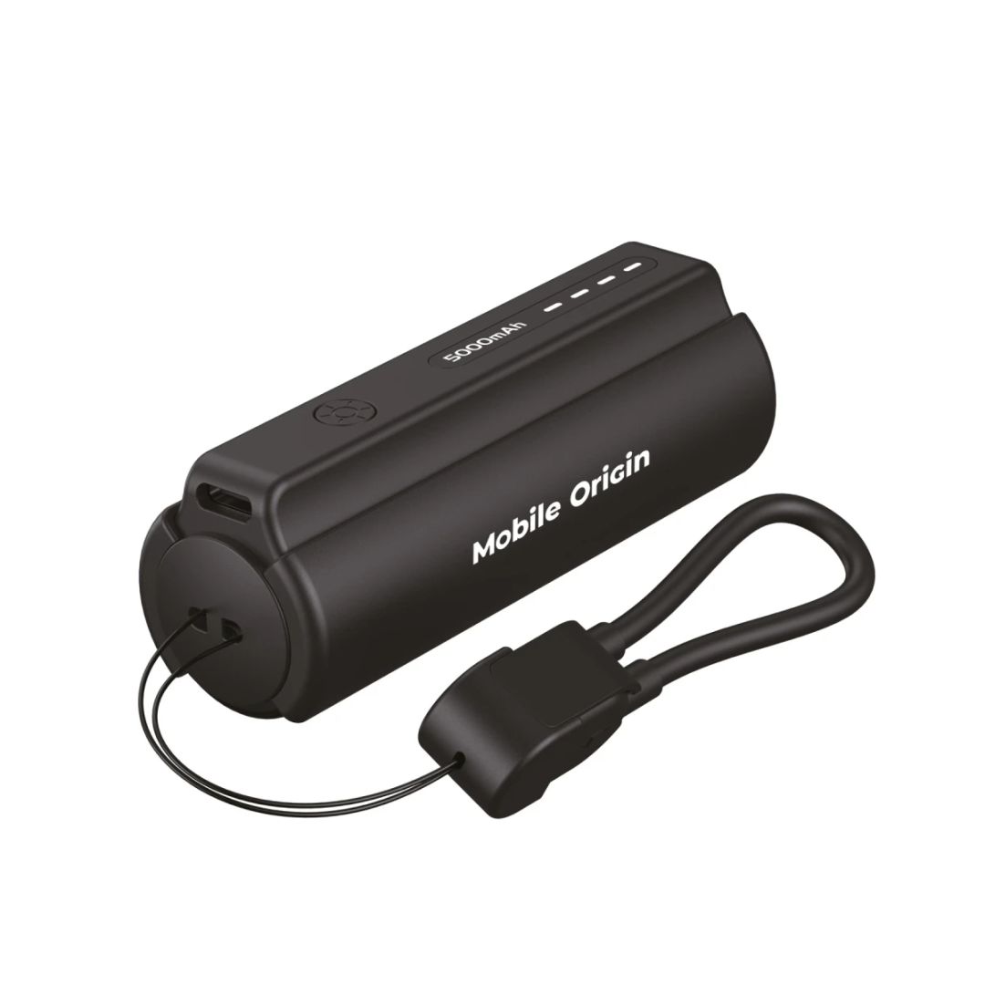 Mobile Origin Compact Flashlight 5000mAh PowerBank Black