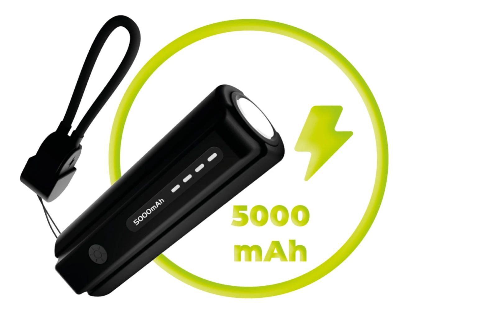Mobile Origin Compact Flashlight 5000mAh PowerBank Black