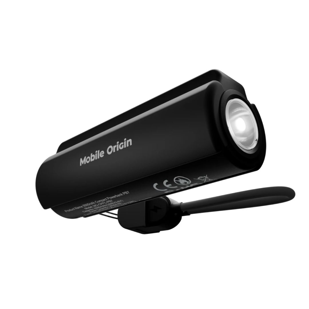 Mobile Origin Compact Flashlight 5000mAh PowerBank Black
