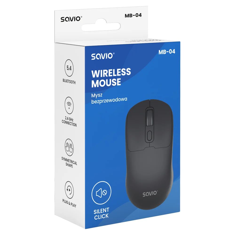 Savio MB-04 Wireless Mouse Black