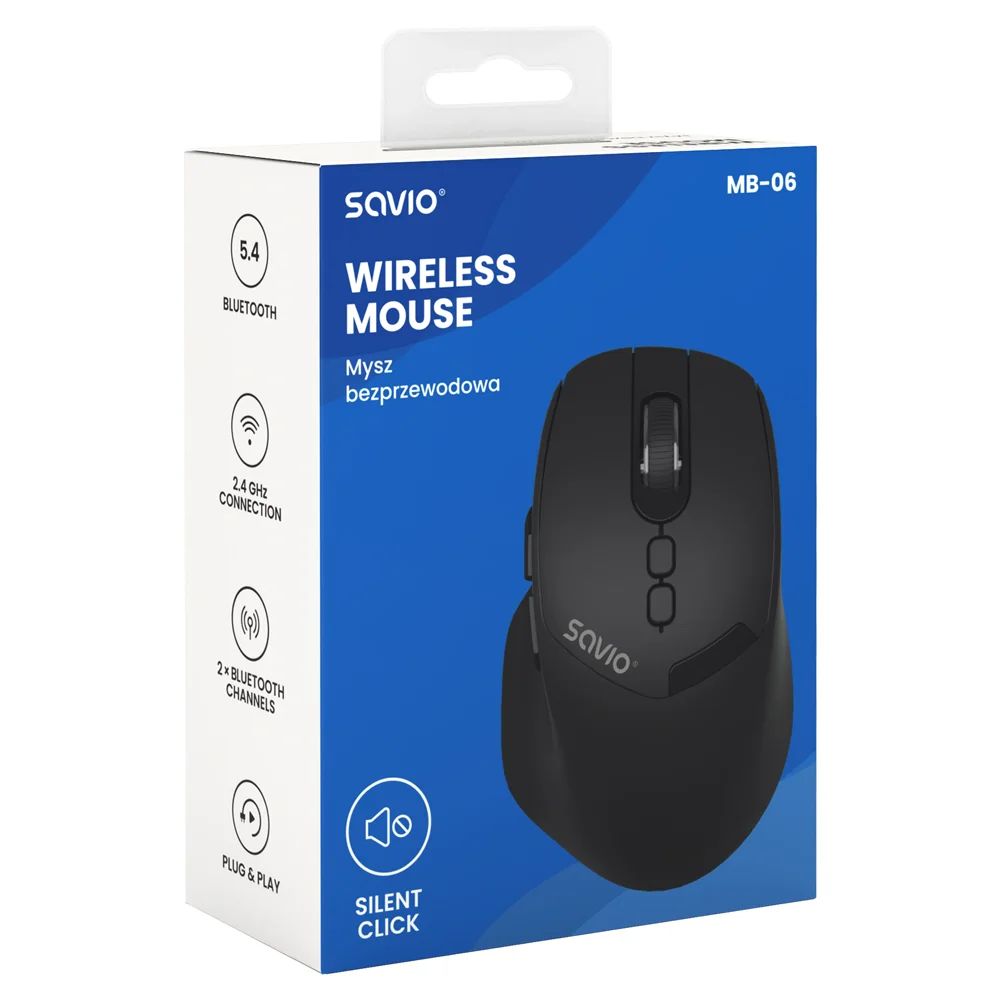 Savio MB-06 Wireless Mouse Black