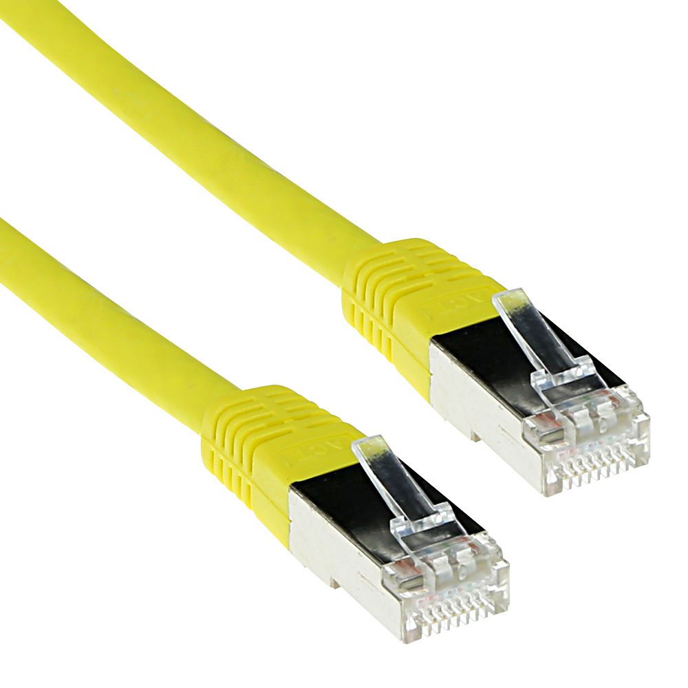 ACT CAT5E F-UTP Patch Cable 0,5m Yellow 