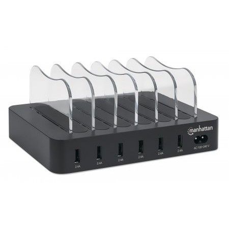 Manhattan 6-portos USB3.2 HUB Black