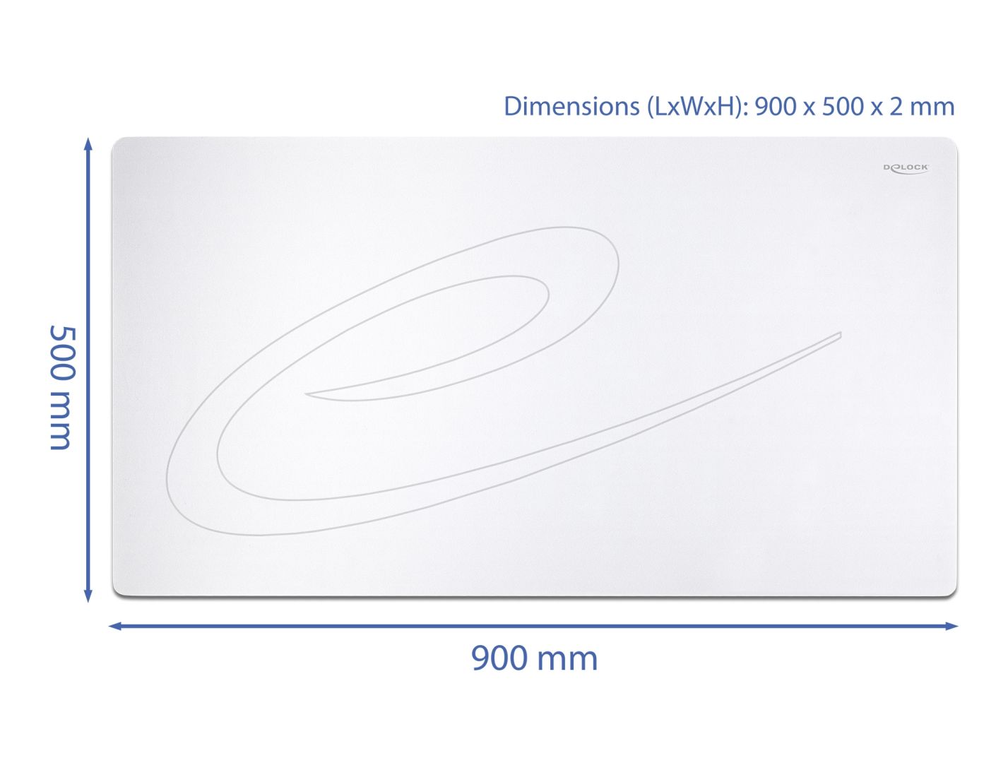 DeLock Egérpad White