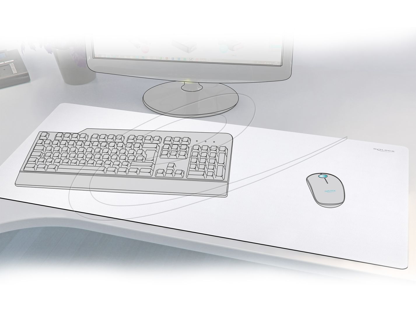 DeLock Egérpad White